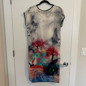 Silk mid length dress